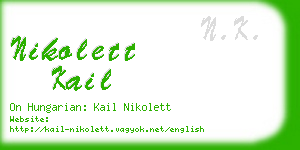 nikolett kail business card